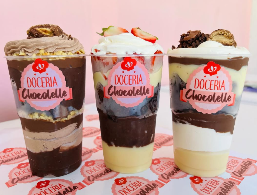 3 Copos da Felicidade + Brownie de Nutella